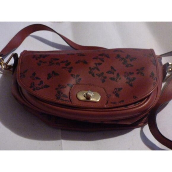 Bottega Veneta Vintage Crossbody Embossed Black Butterfly Print - Picture 3 of 12